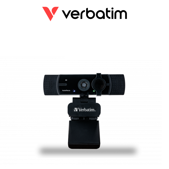 Verbatim Webcam with Dual Microphone Autofocus Ultra HD 4K AWC-03